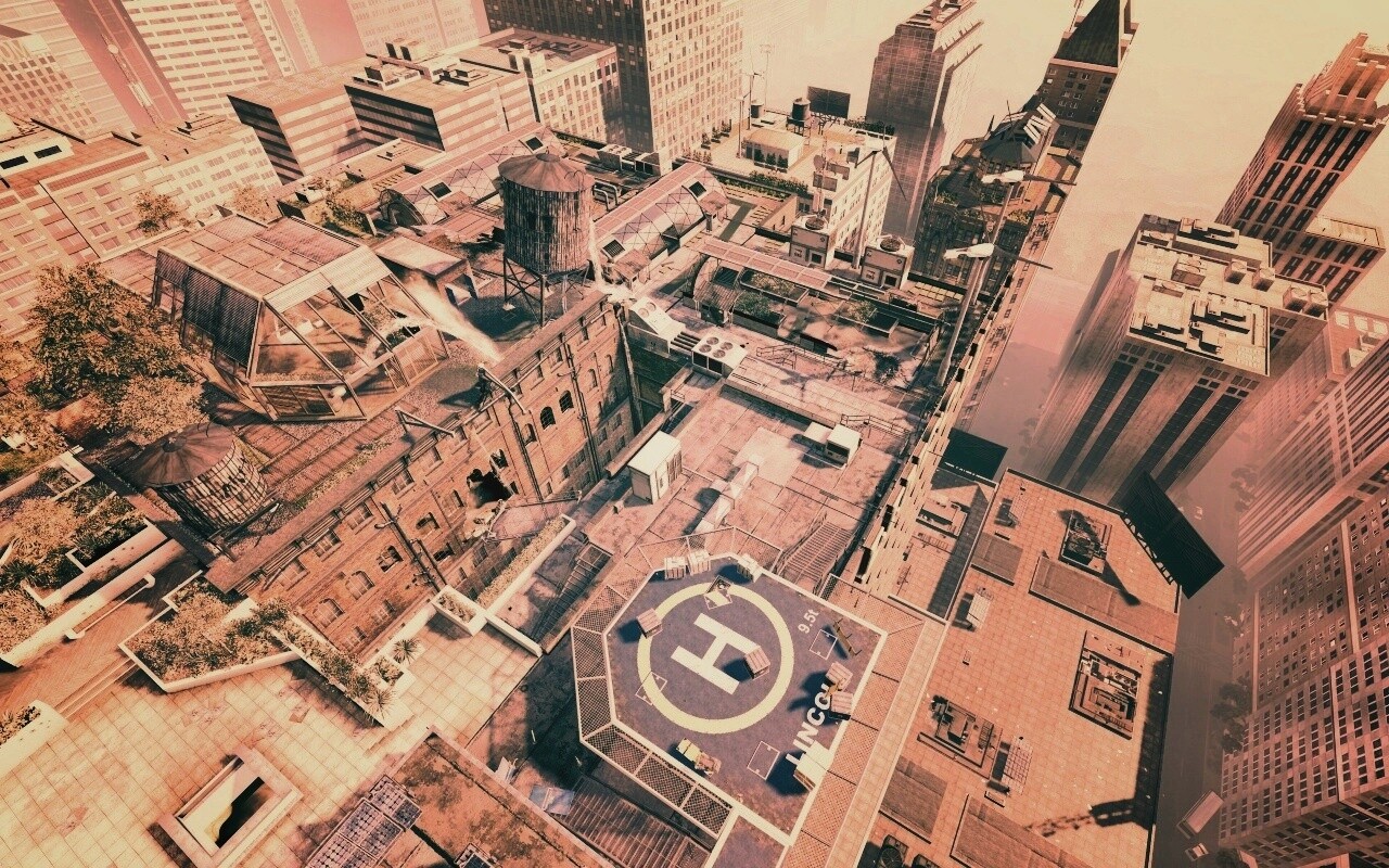 Вид сверху на карту уровня из Crysis 2 обои