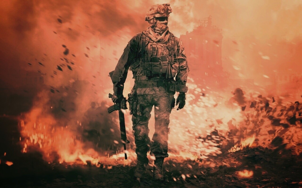 Солдат из modern warfare 2 обои