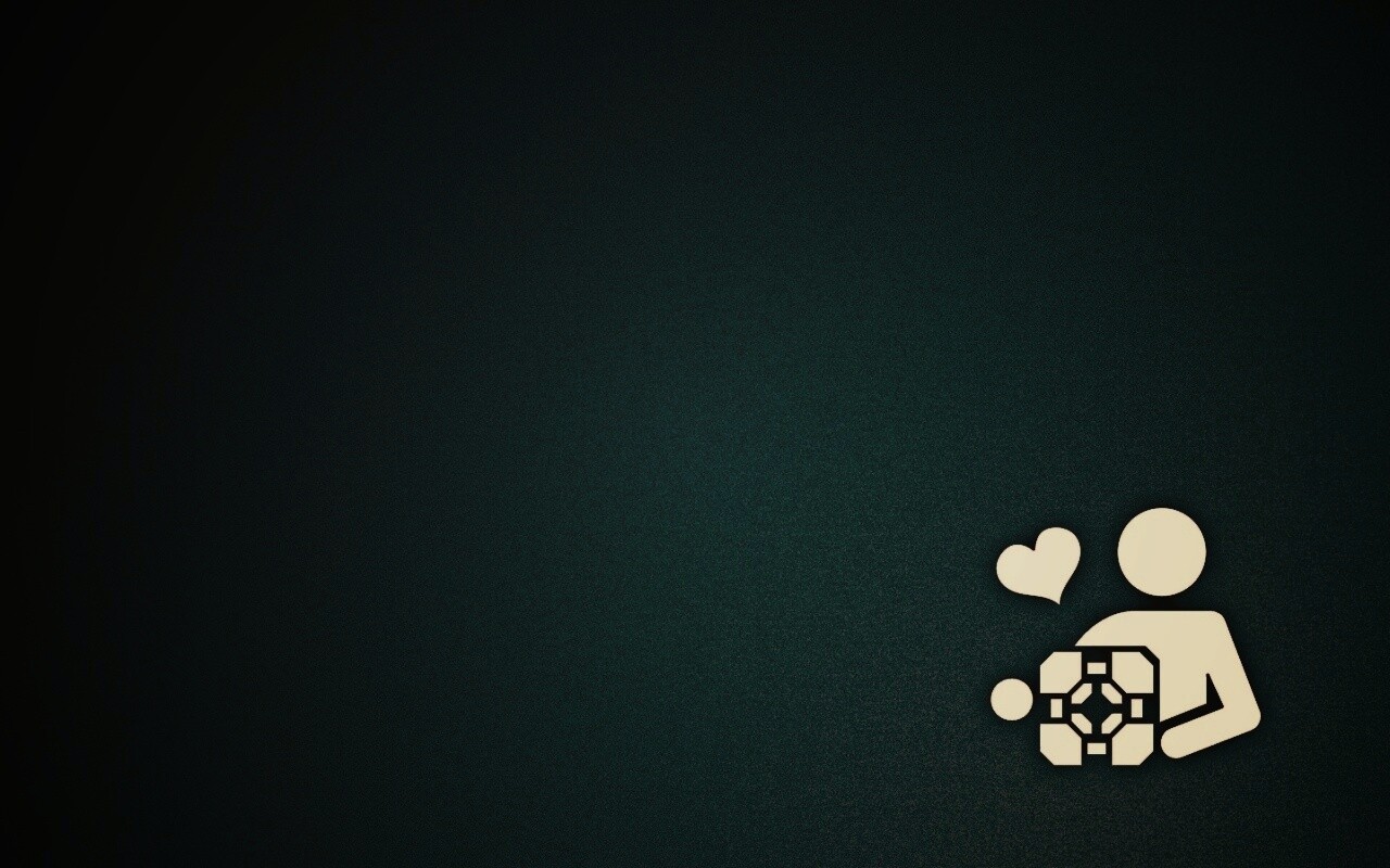 Ты и твой companion cube обои