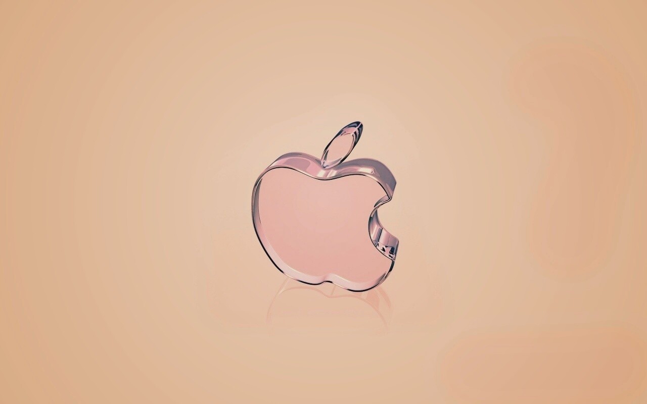 Стеклянный логотип Apple обои