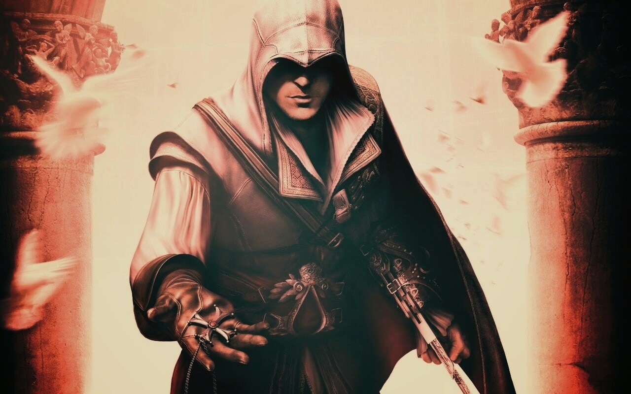 Ассасин с крестом обои