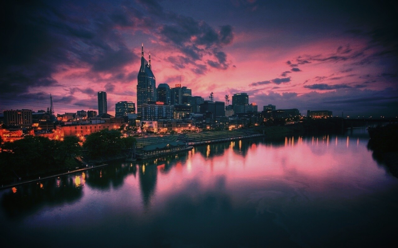 Ночной город обои