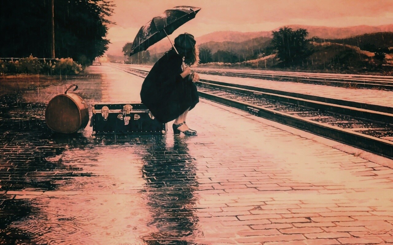 В ожидании поезда обои