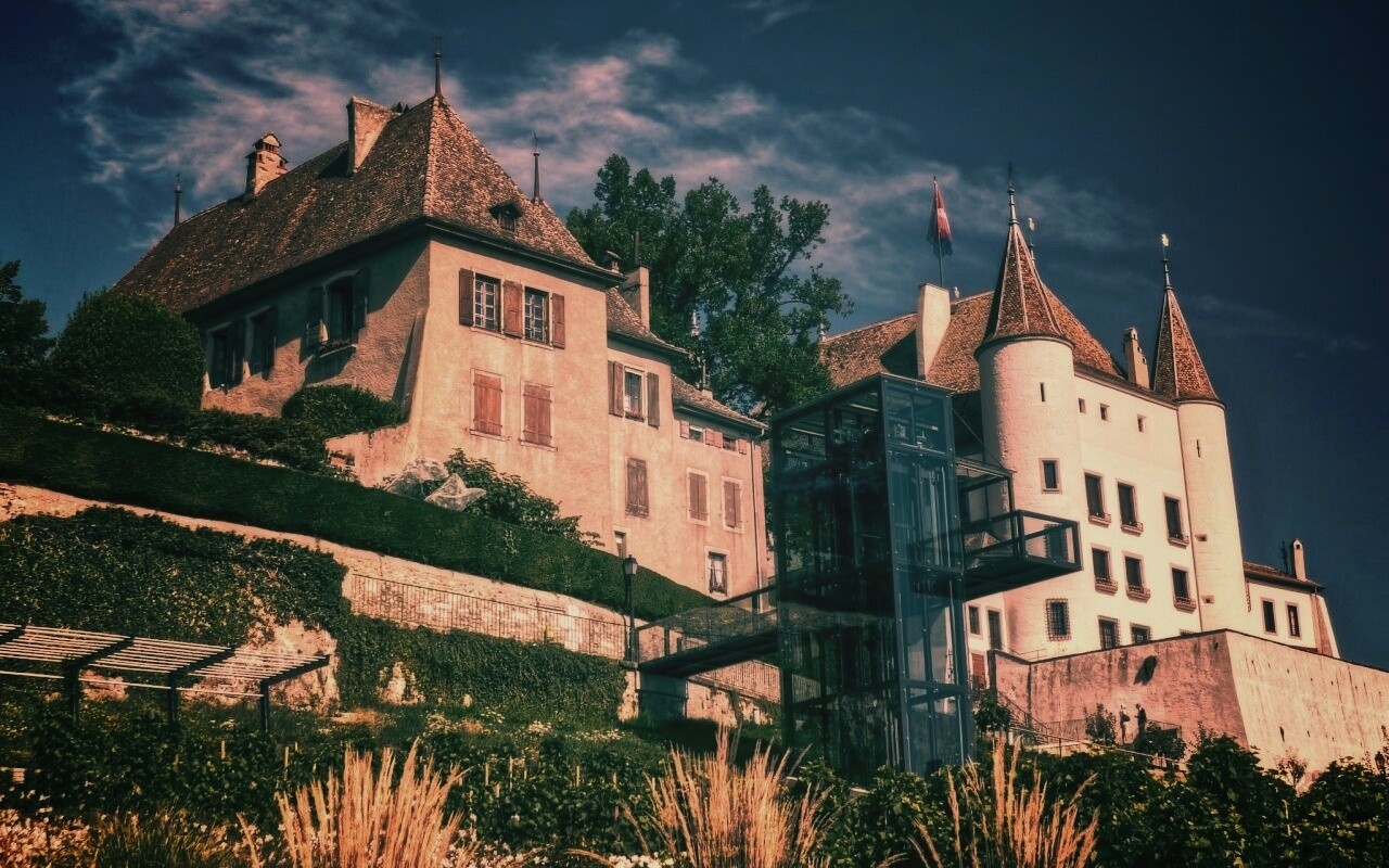 Дома с своеобразной архитектурой обои