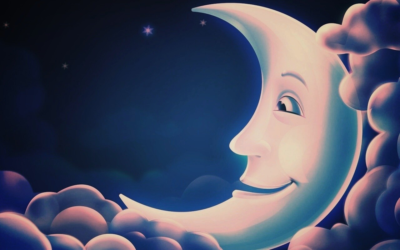 Мультяшный месяц обои