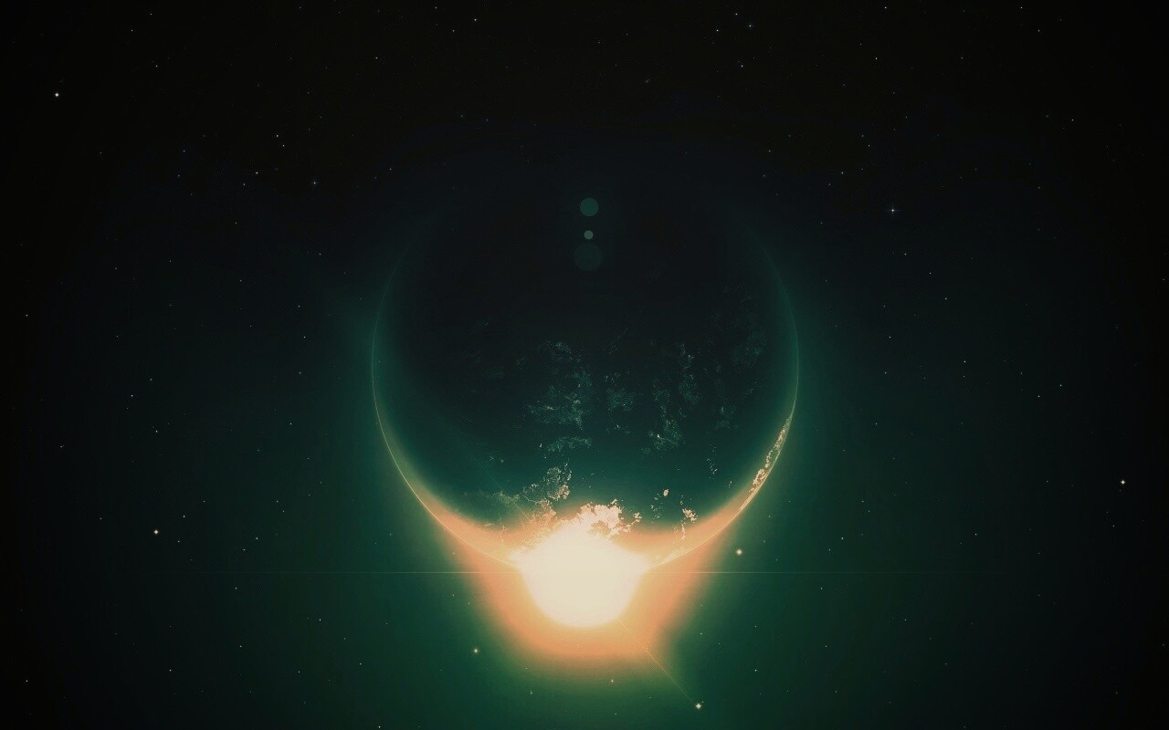 Восход виден из космоса обои