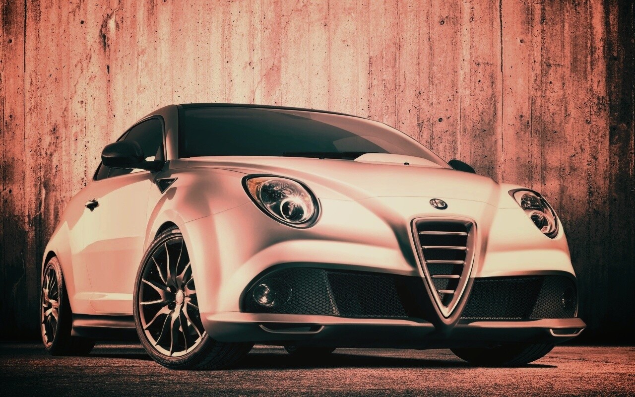 Alfa-Romeo вид спереди обои