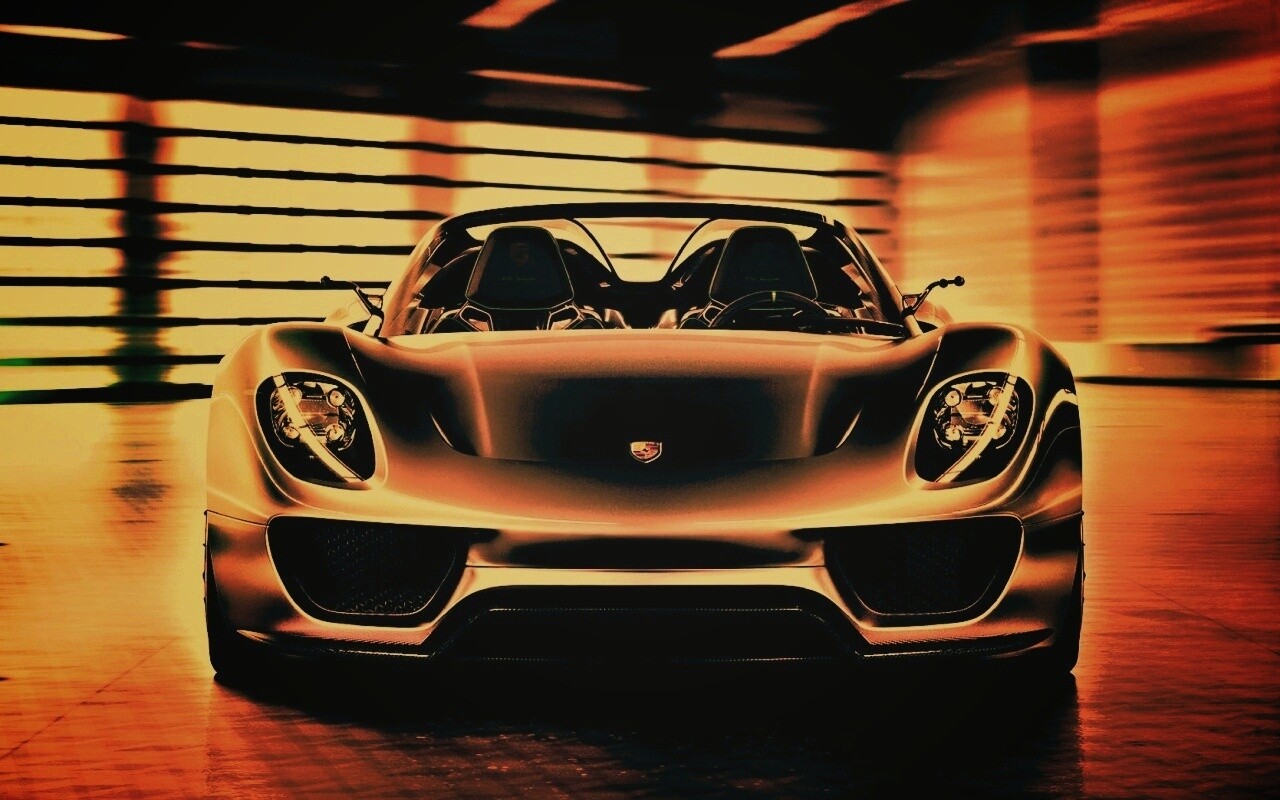 Золотой Порше обои