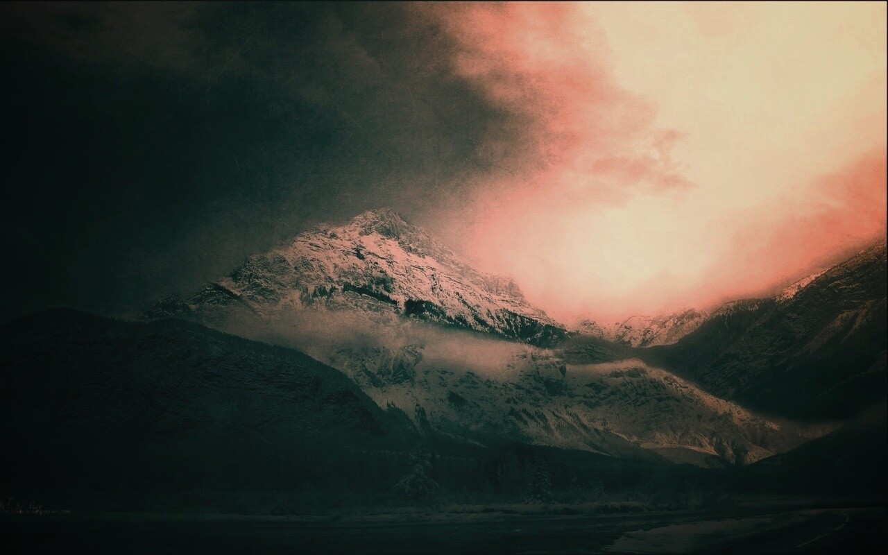 Ч/Б фото гор обои