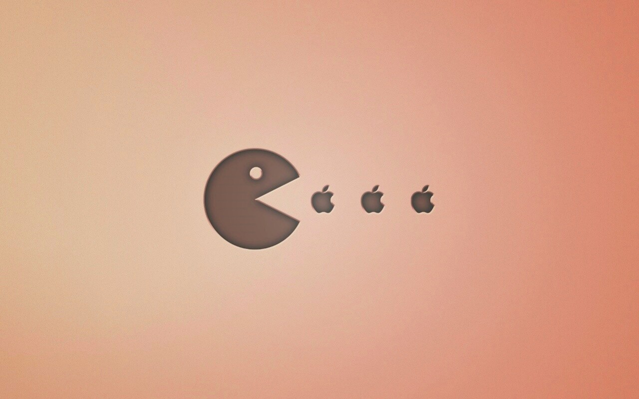 Пэкмен против Apple обои