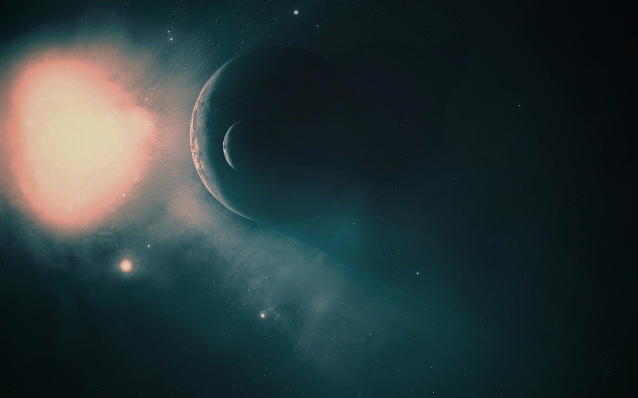 Перенасыщение голубым цветом обои