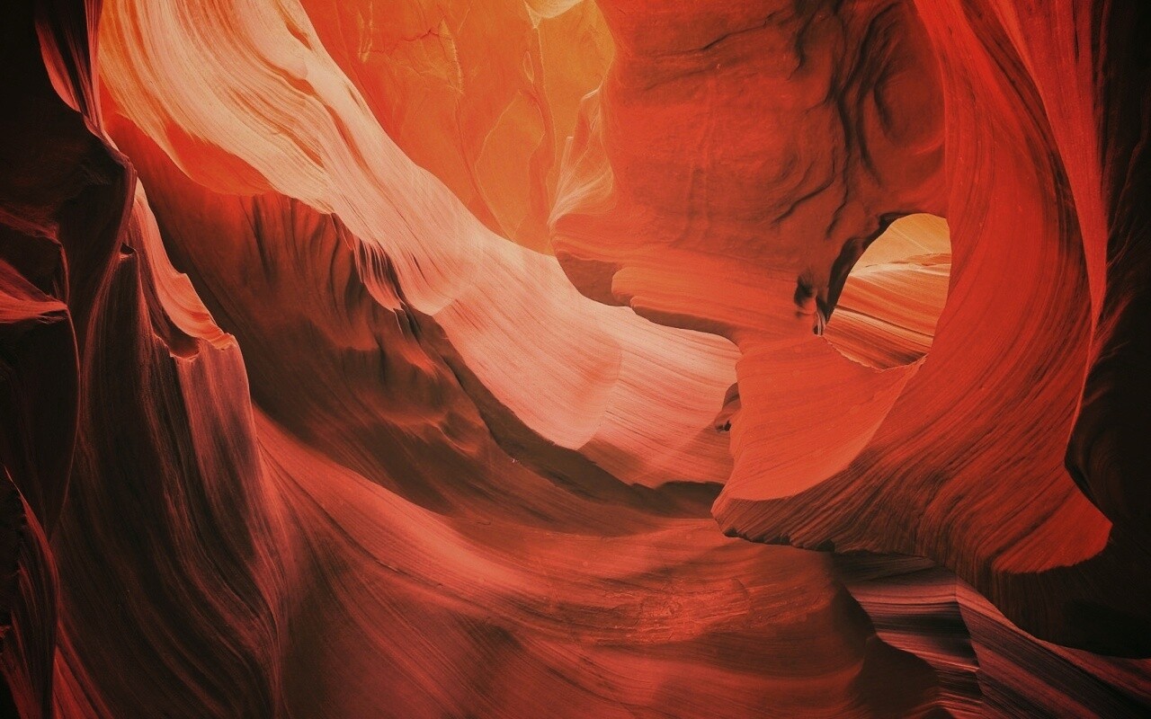 Оранжевая пещера обои