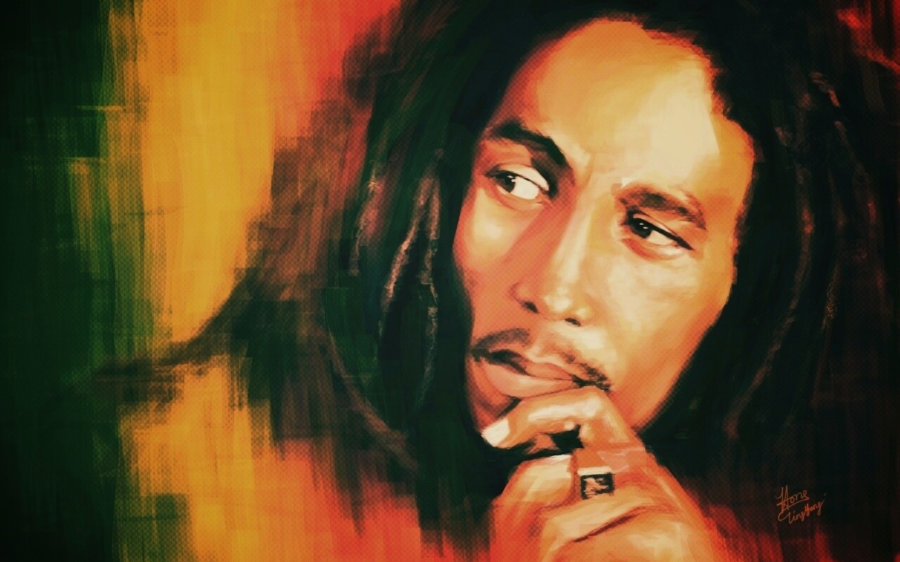 Портет Боба Марли обои