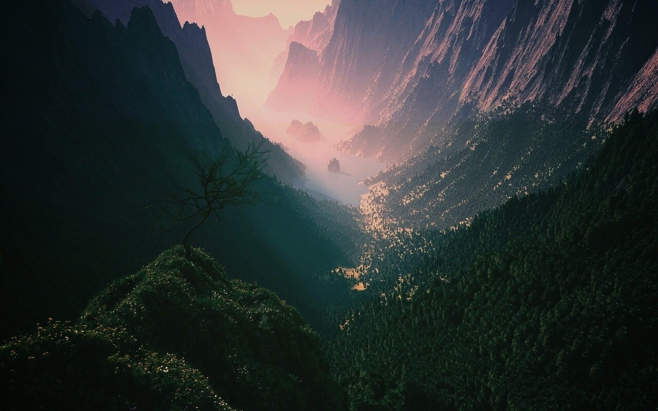 Озеро на перевале обои