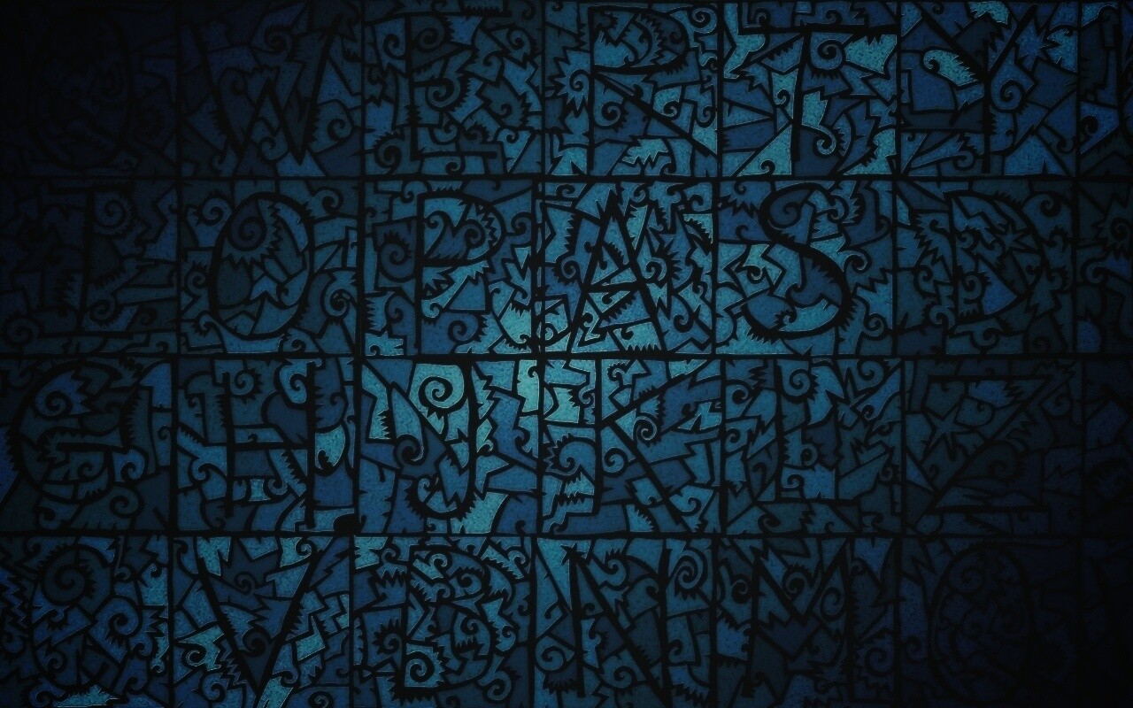 Витражные буквы обои