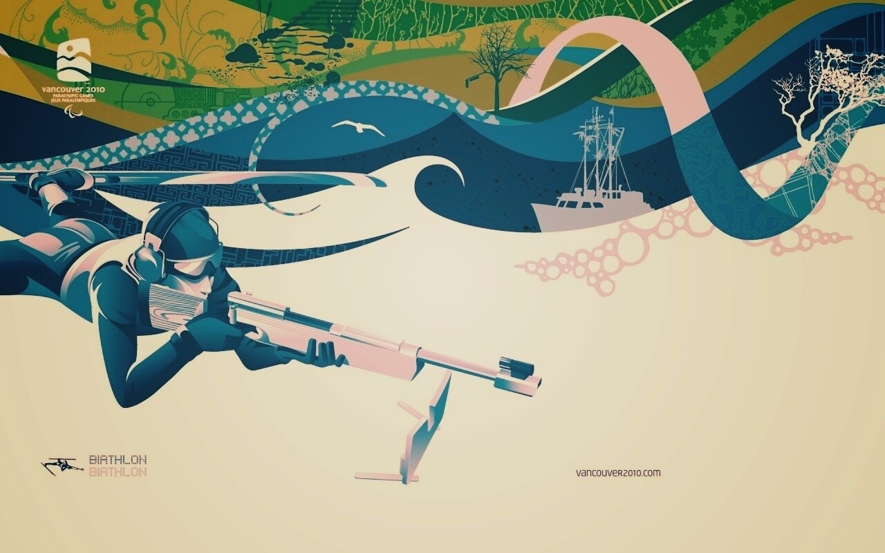 Олимпиада в Ванкувере 2010: Биатлон обои