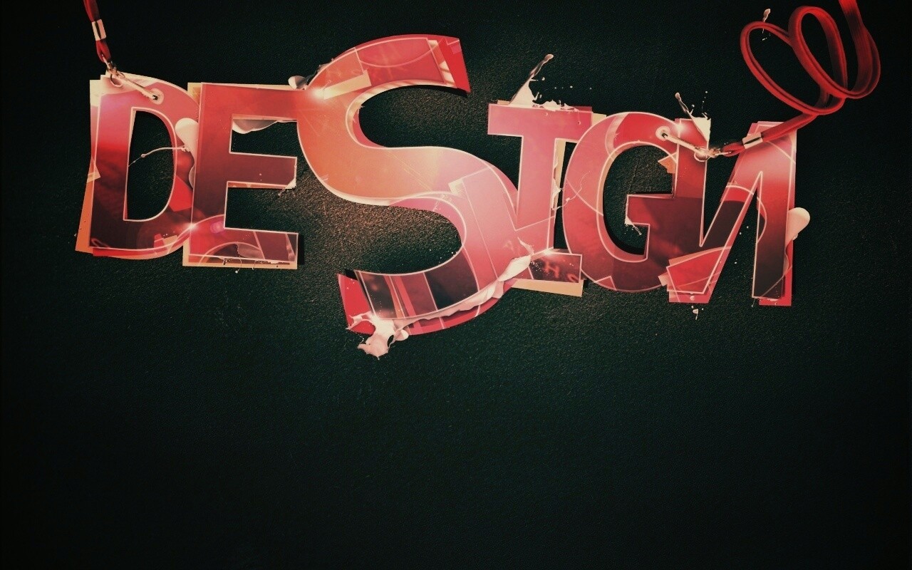 Надпись Design обои