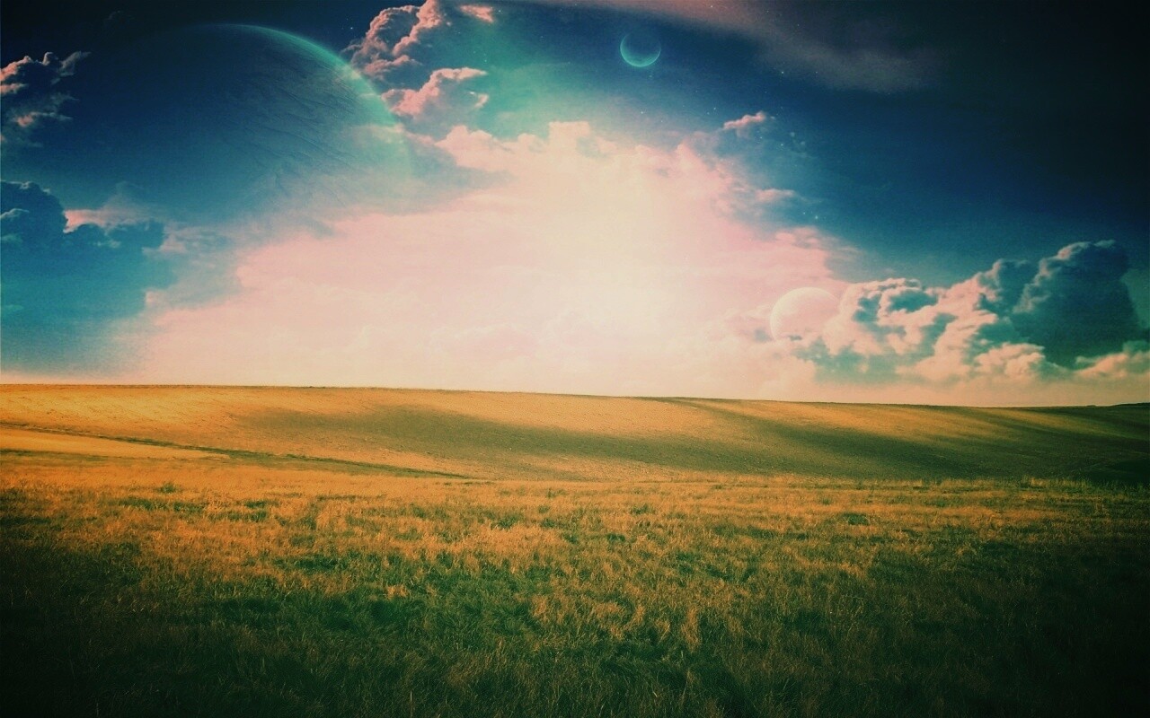 Луг на другой планете обои
