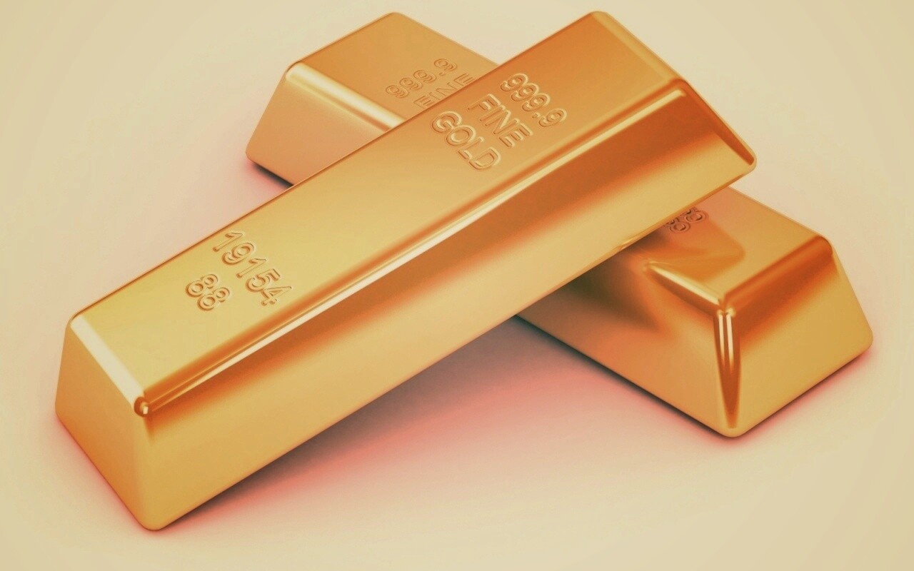 Настоящее золото в слитках обои