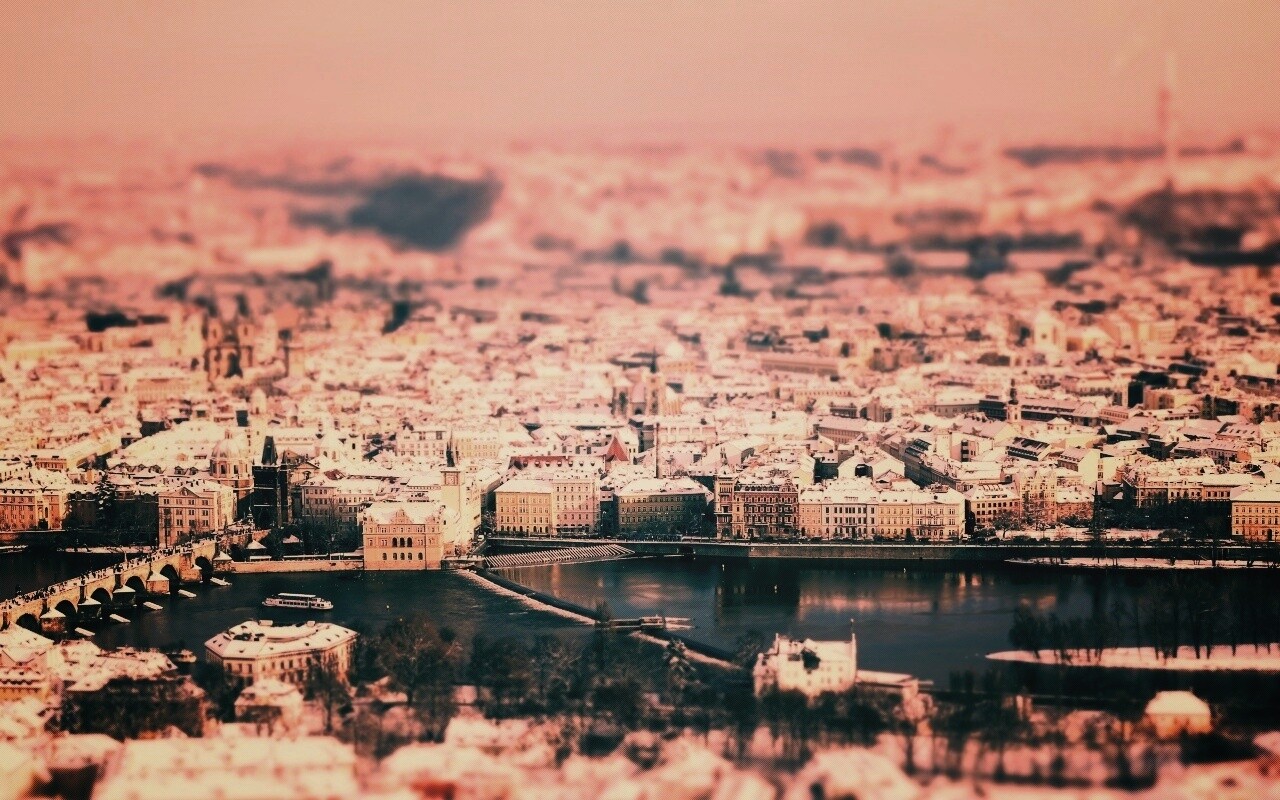 Вид на город обои