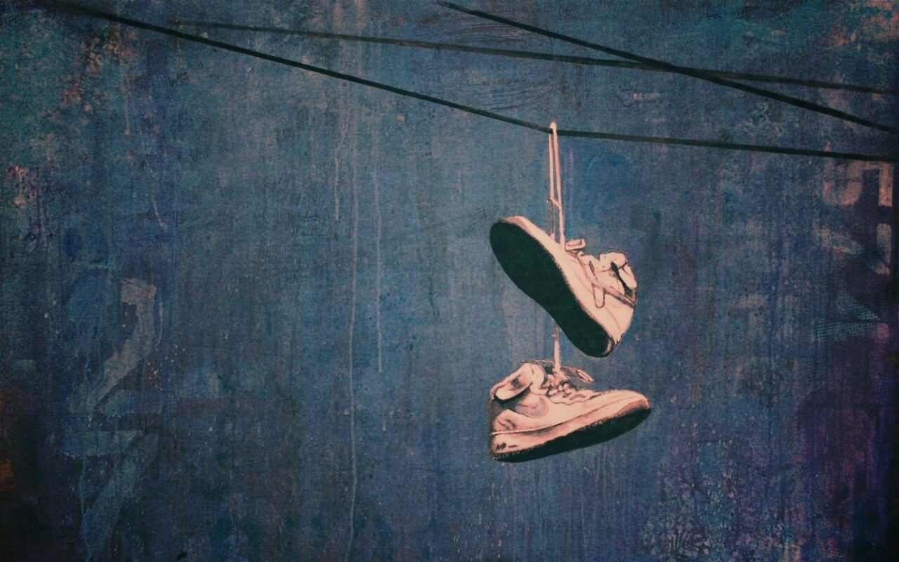 Кросовки на проводе обои