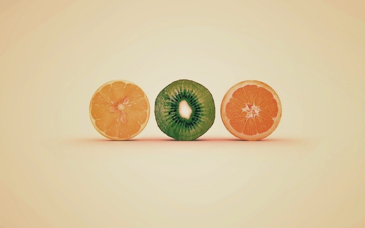 Фрукты в разрезе обои