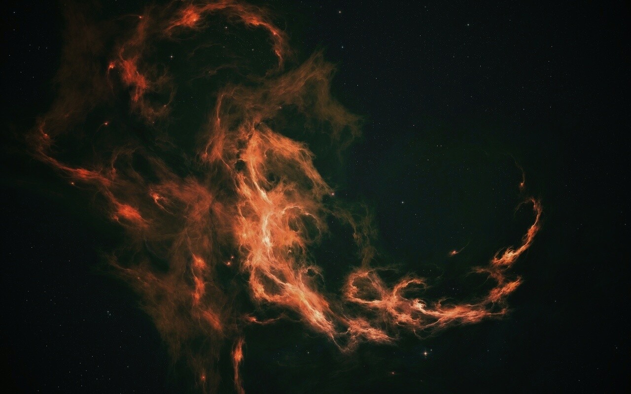 Яркая космическая туманность обои