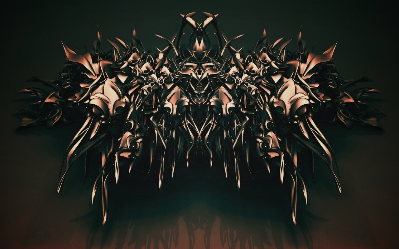 Страшная трехмерная абстракция обои