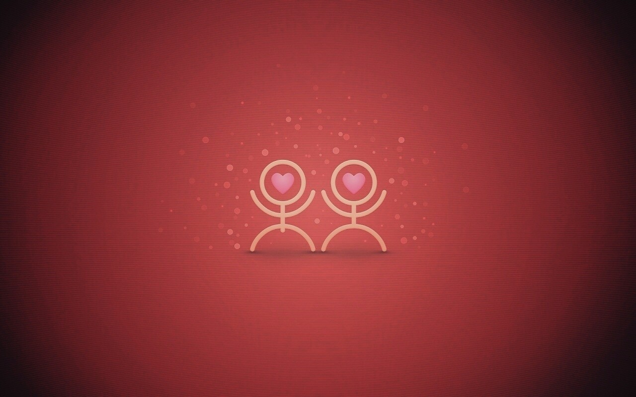 Влюблённые человечки обои