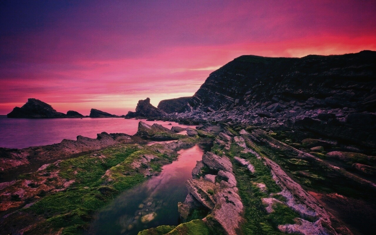 Скалистый берег обои