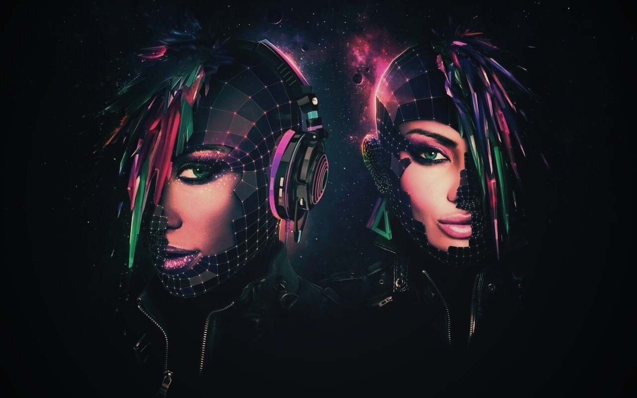 Кристаллические девушки из компьютерного мира обои