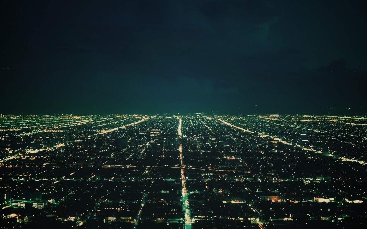 Вид на город с высоты обои