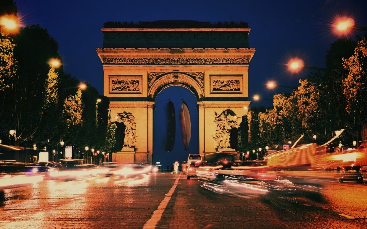 Арка на елисейских полях обои