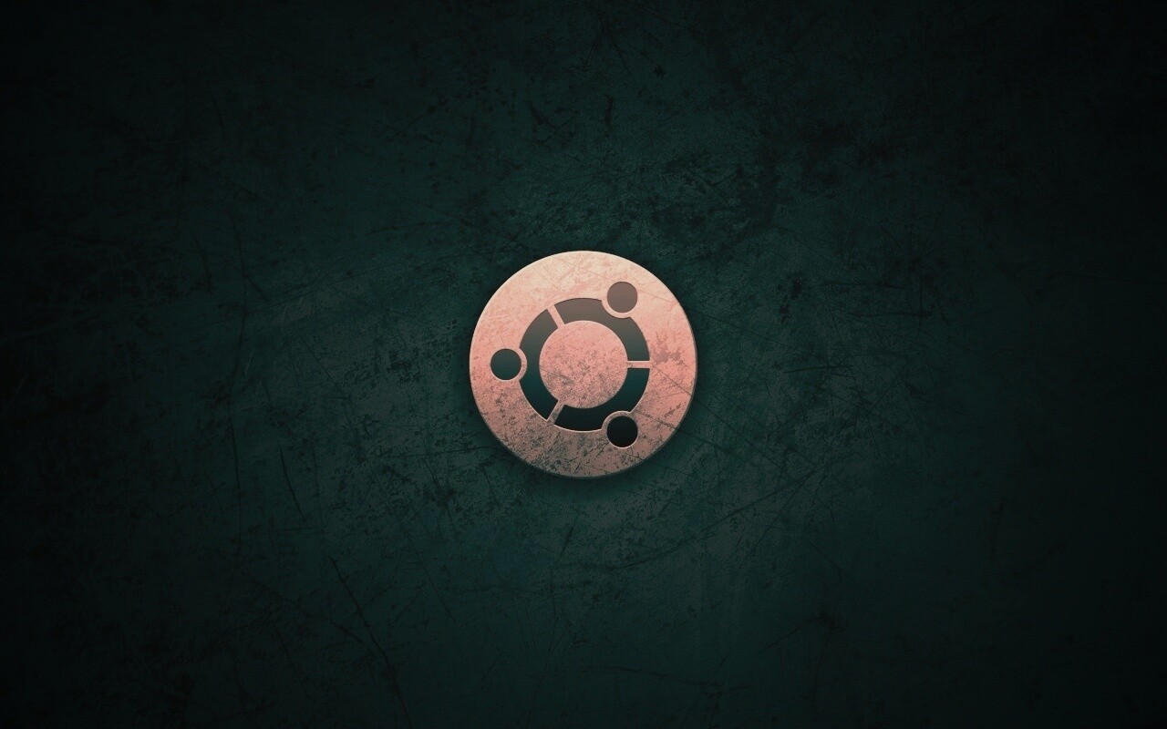 Логотип убунту из металла обои
