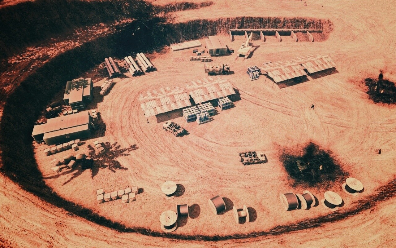 Вид на карьер из Crysis обои