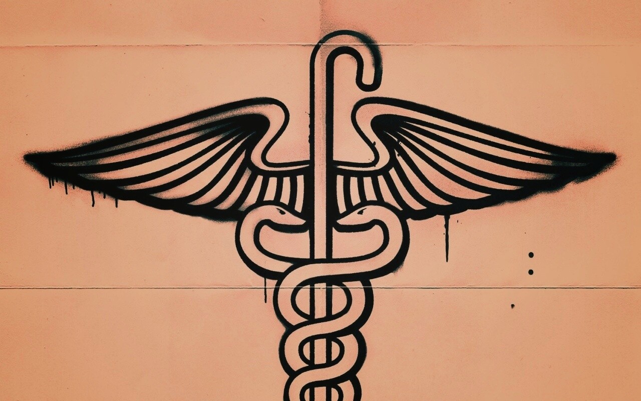 Змеи на трости — граффити обои