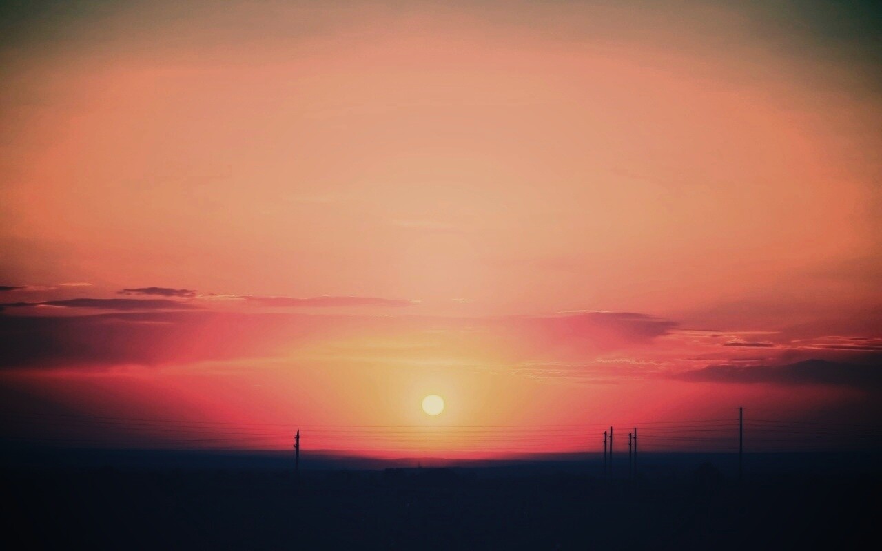 Сказочный закат обои