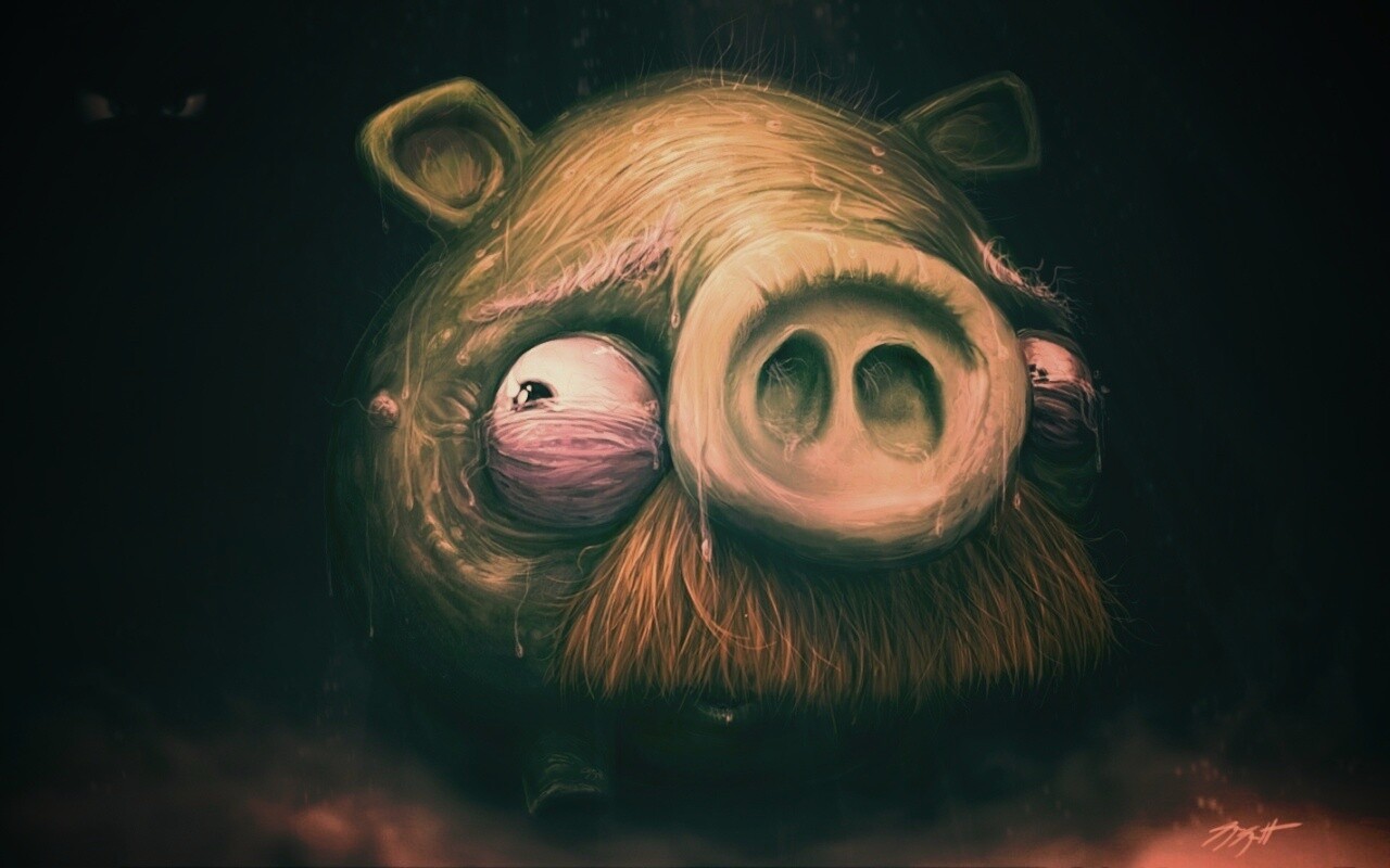 Свинья из Angry Birds обои