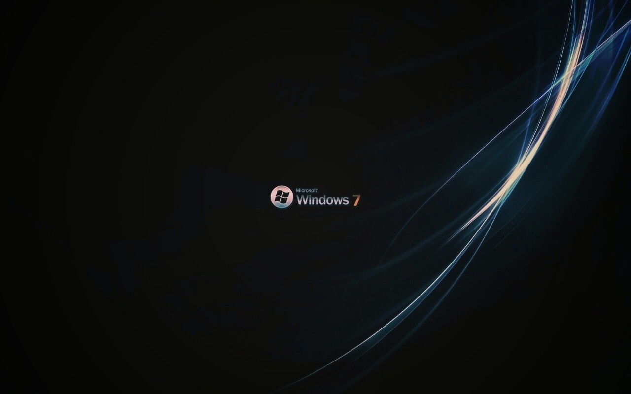 Темный фон Windows 7 обои
