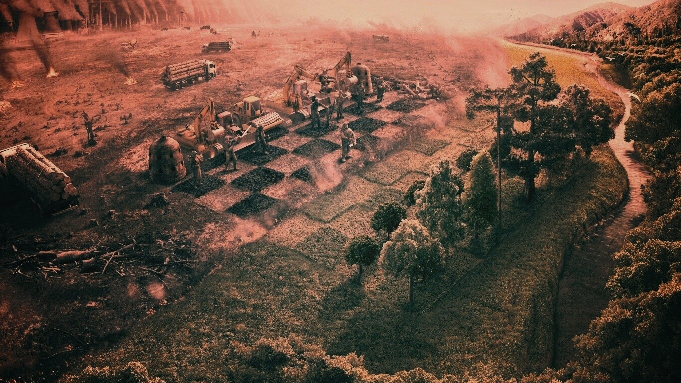 Цивилизация против природы обои