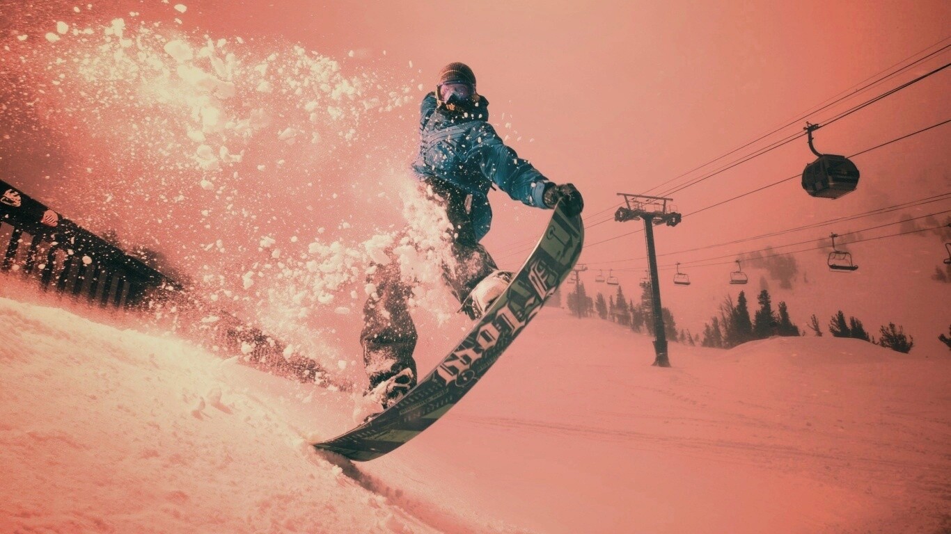 Сноубордист обои