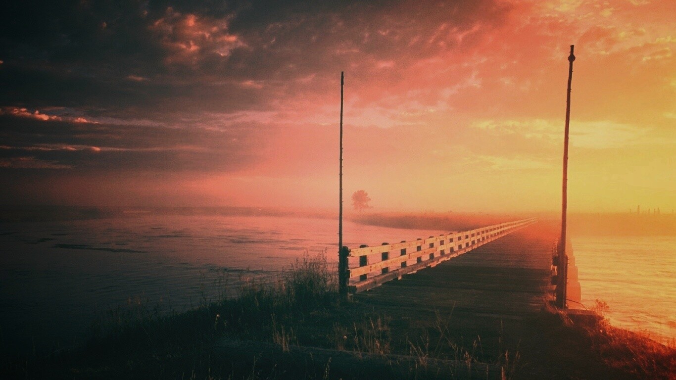 Деревянный мост обои