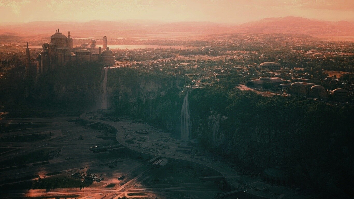 Космопорт в джунглях обои