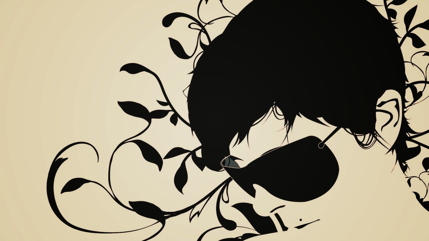 Парень на фоне узора обои