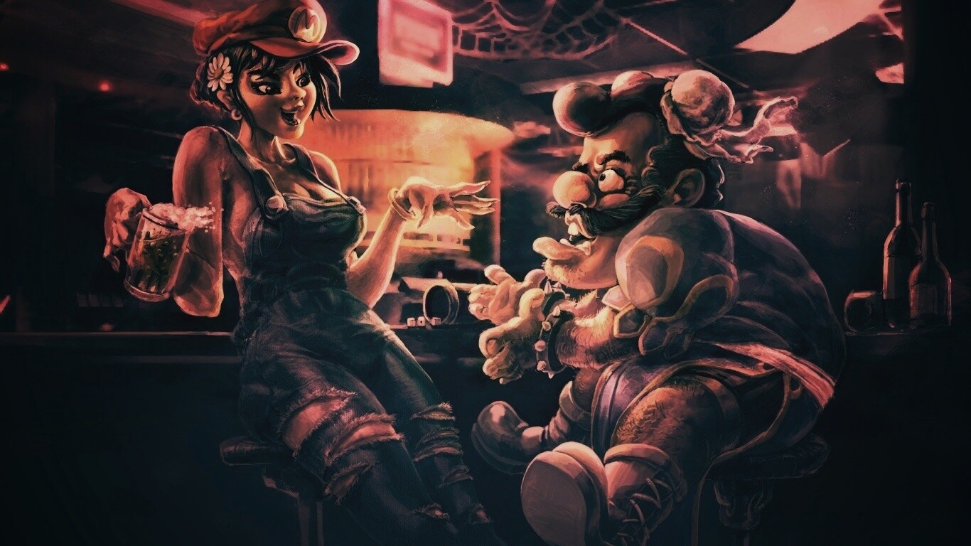 Девушка Марио обои