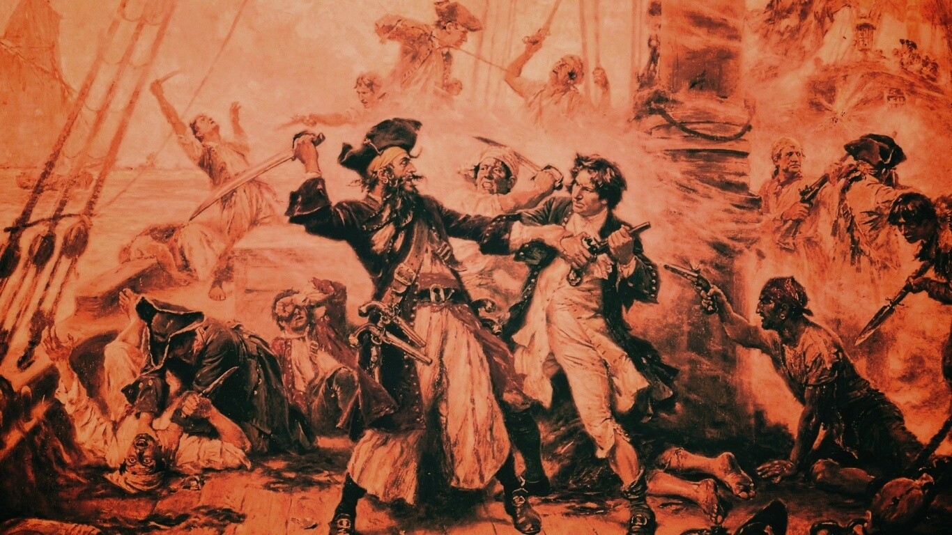 Бой с пиратами обои