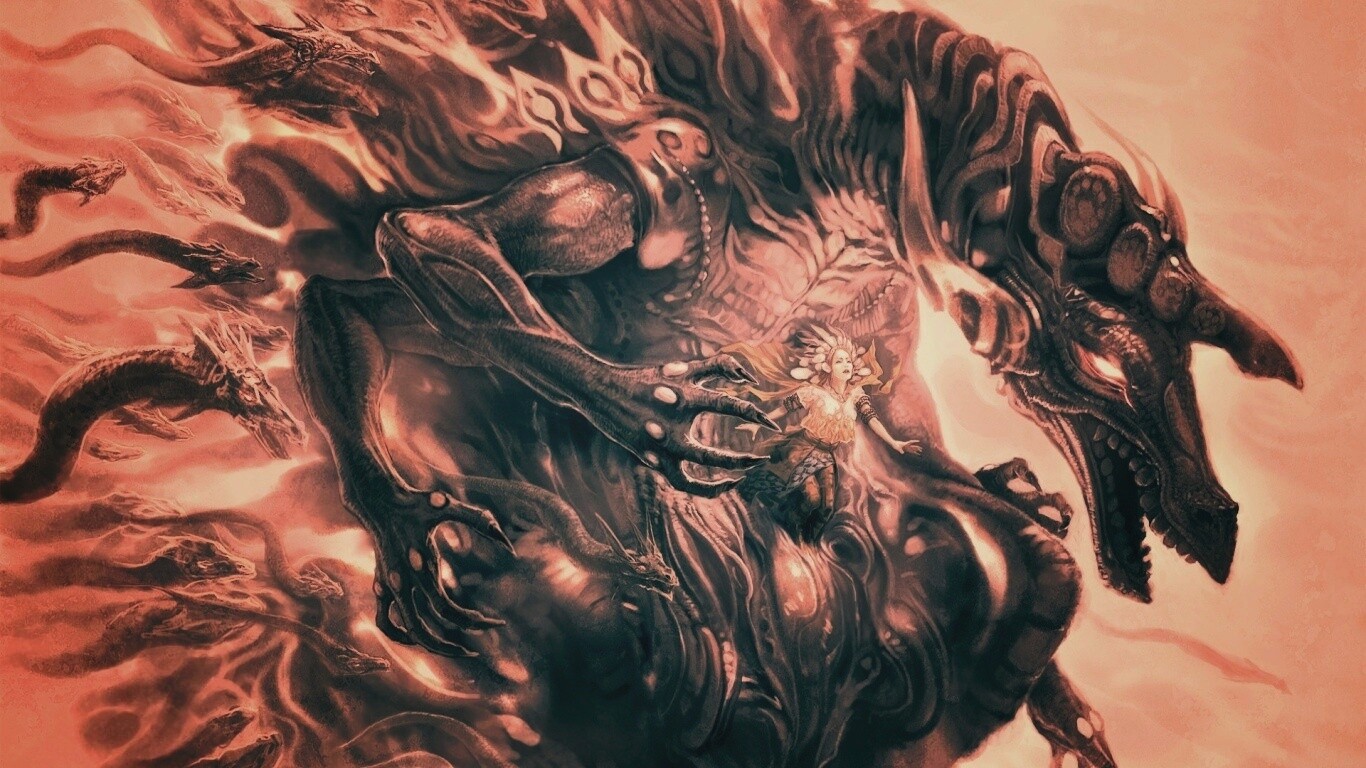 Демон похищающий девушку обои