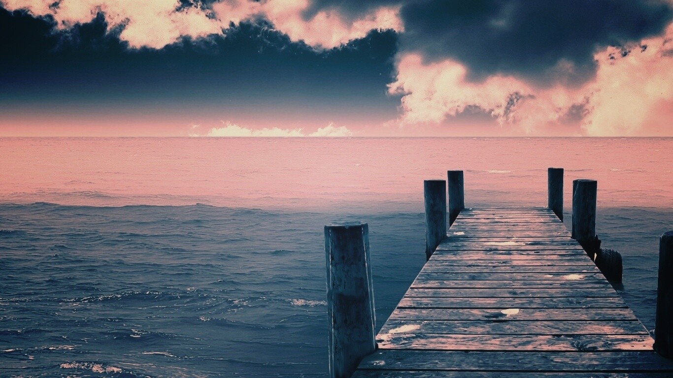 Деревянный причал обои