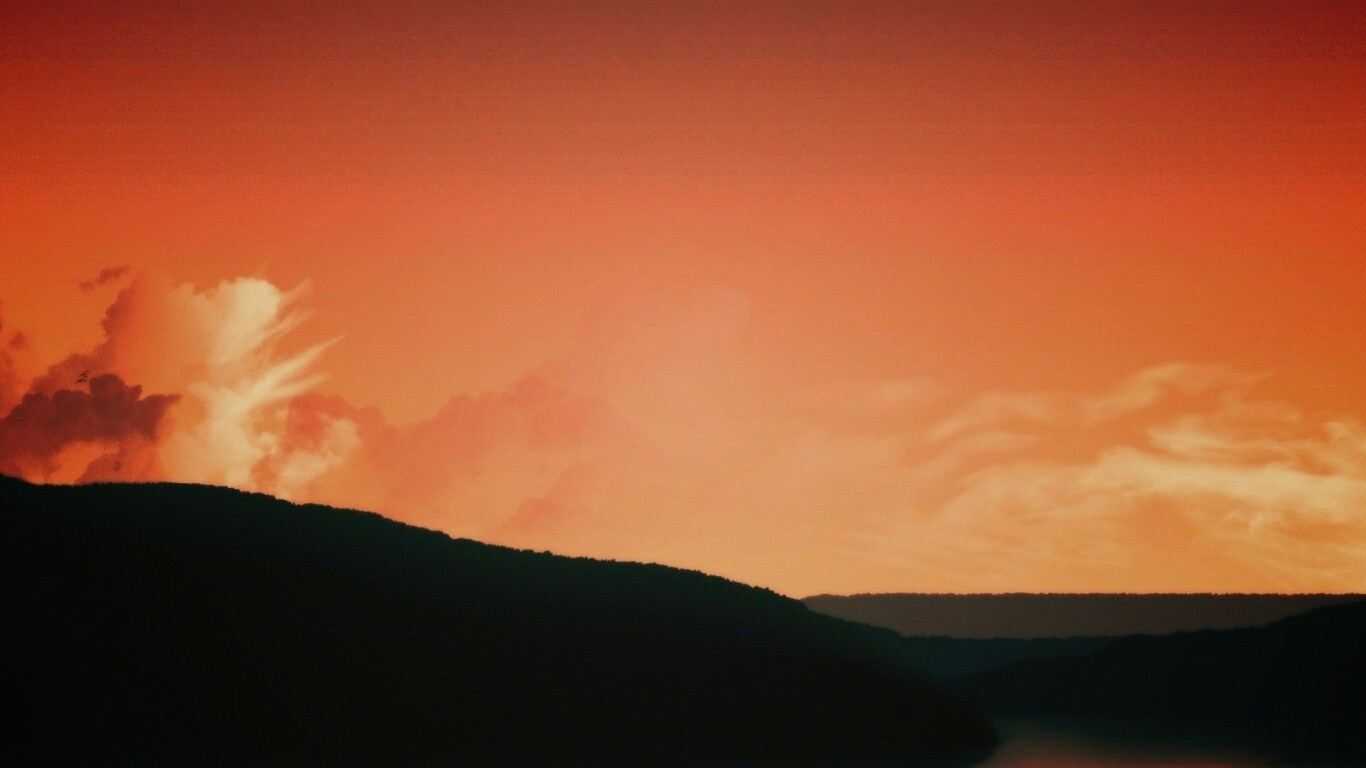 Желтое небо обои