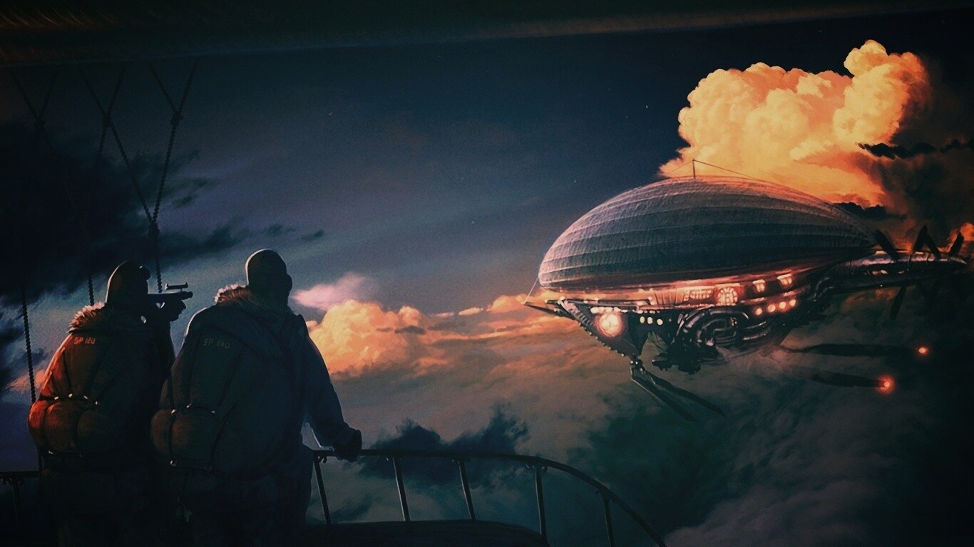 Инопланетный дирижабль обои